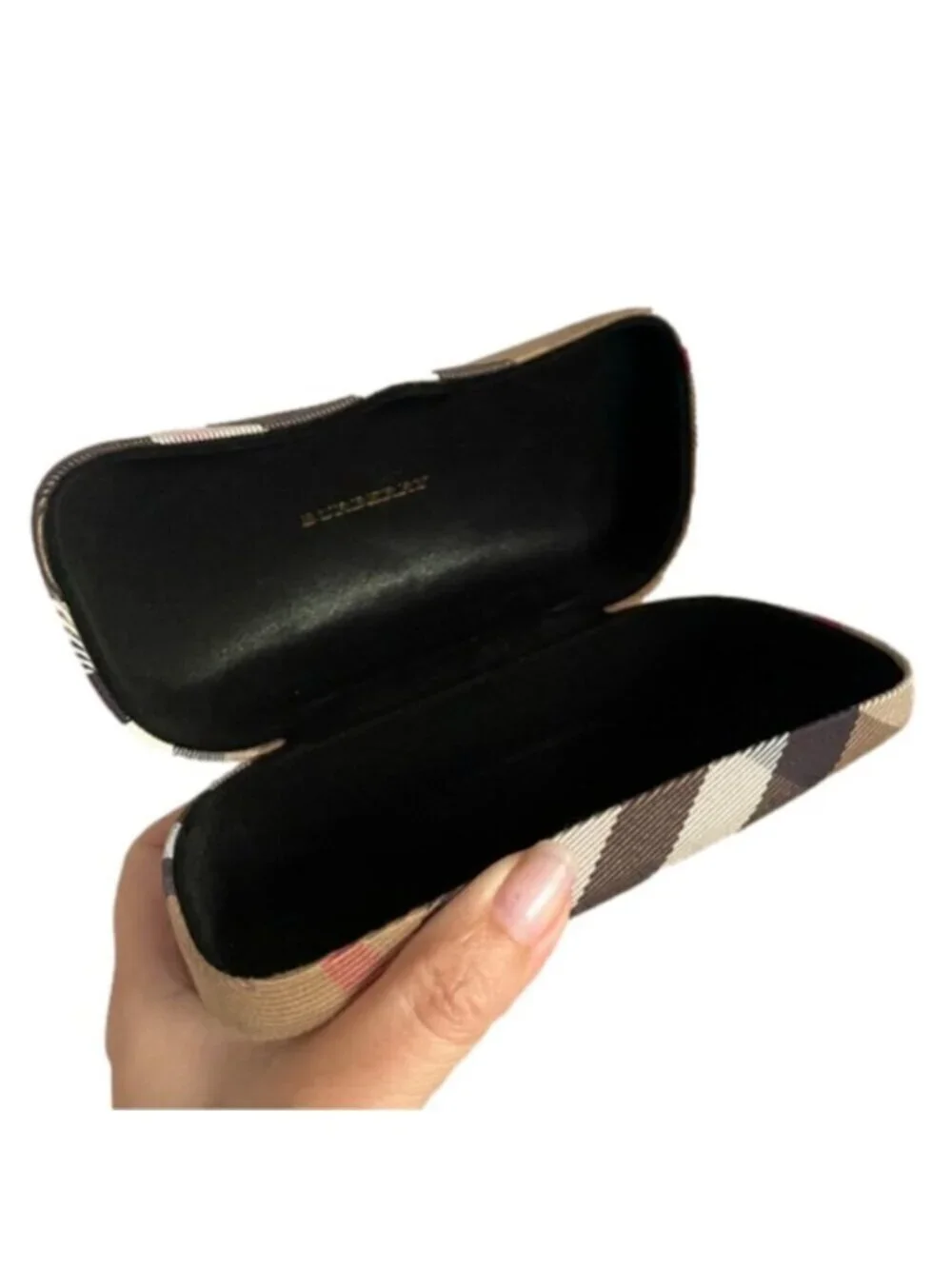 Burberry Nova Check Hard Sunglasses Glasses Clamshell Hinged Case 🇮🇹